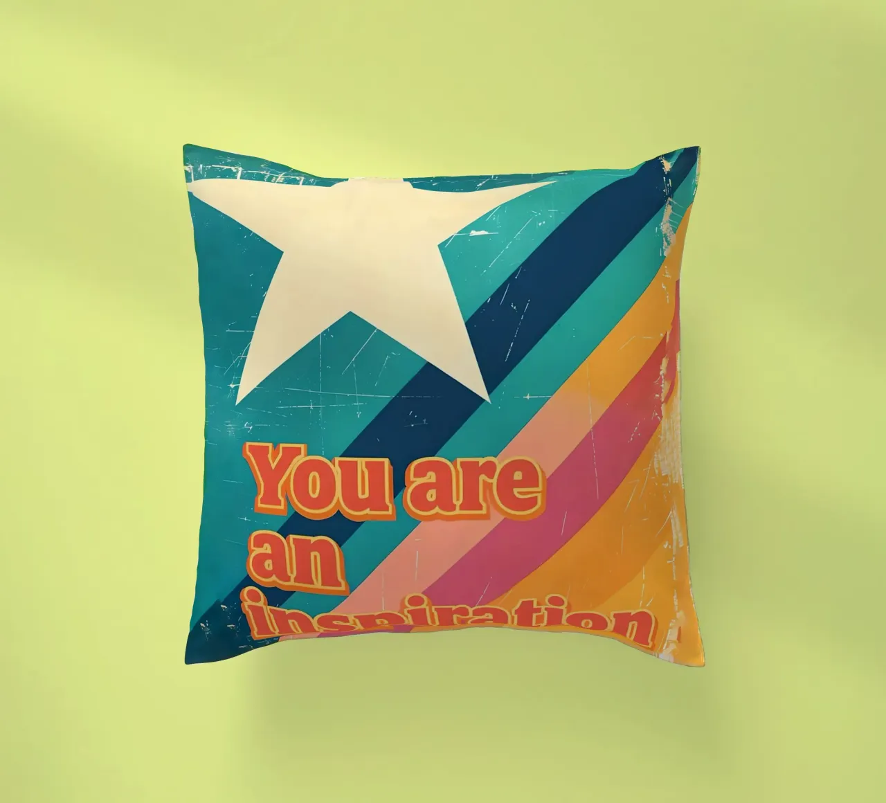Poster retrò a forma di stella di ispirazione cuscino da 🥝 KIWI STORE