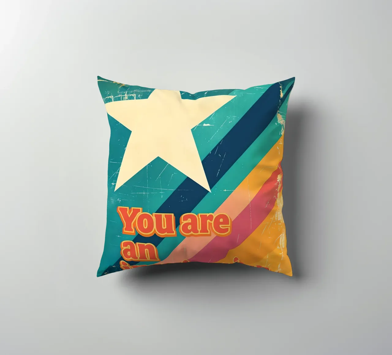 Poster retrò a forma di stella di ispirazione cuscino da 🥝 KIWI STORE