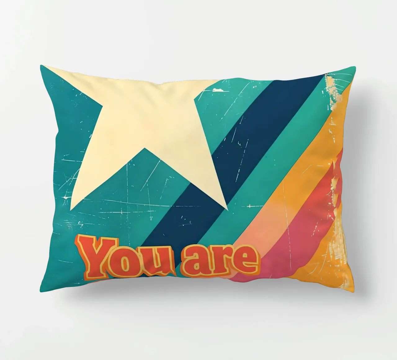 Poster retrò a forma di stella di ispirazione cuscino da 🥝 KIWI STORE