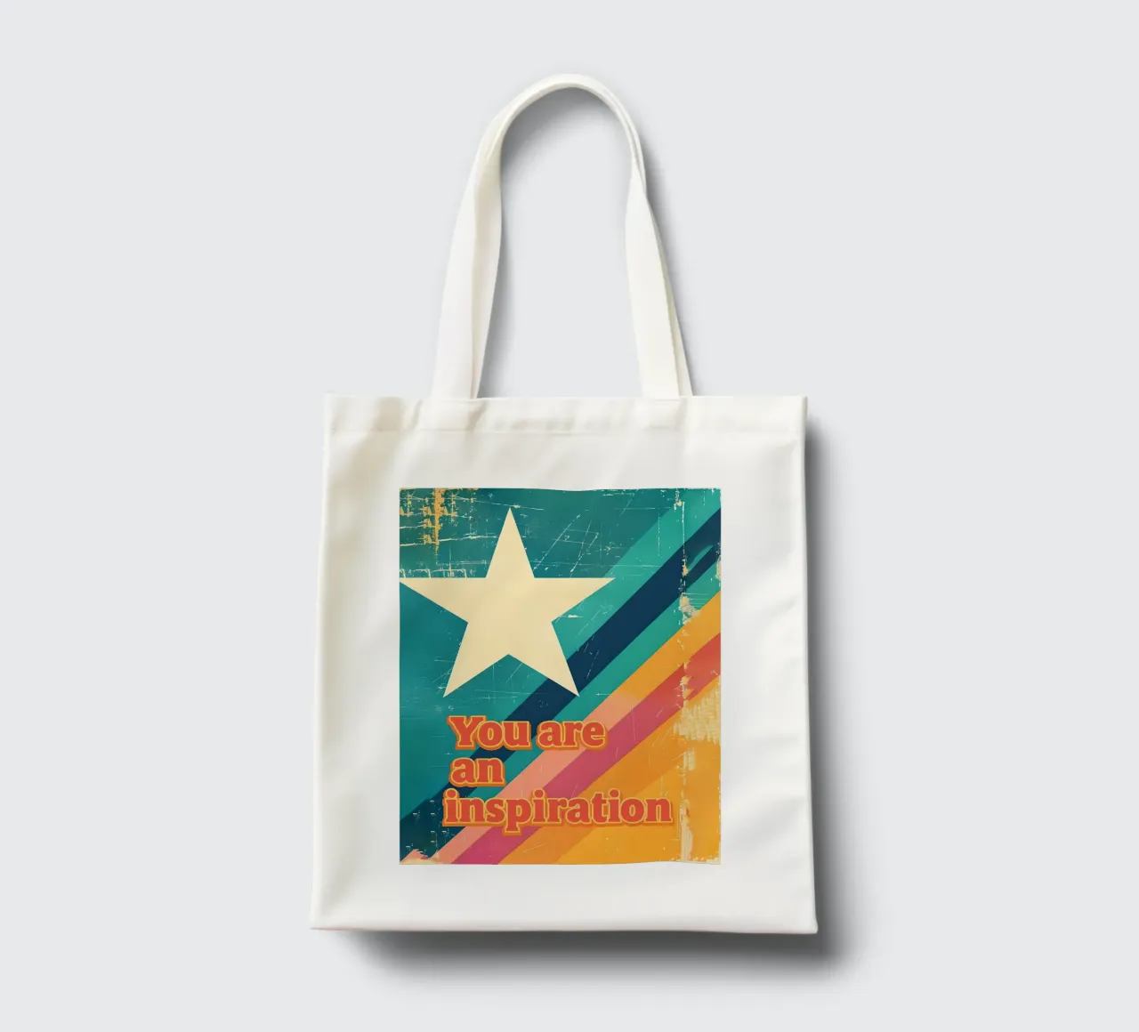 Poster retrò a forma di stella di ispirazione borsa in juta da 🥝 KIWI STORE