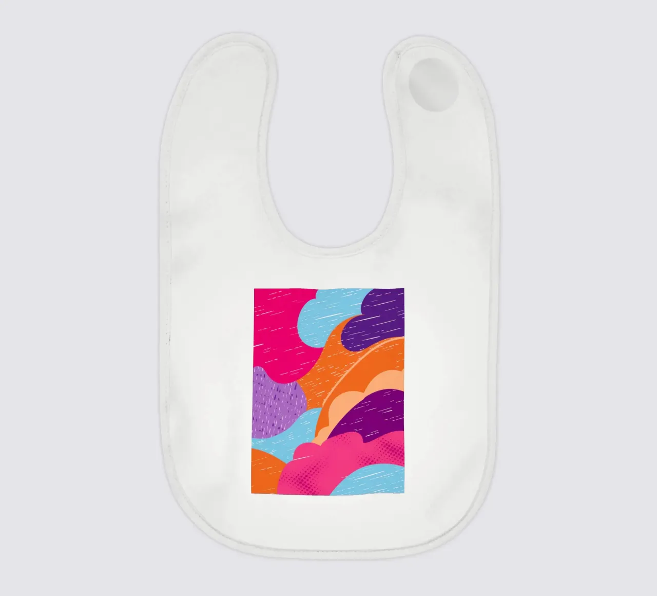 Golvend abstract patroon baby slabbetje van Obs Canvas