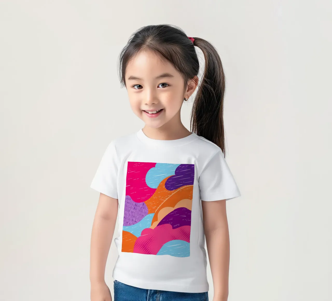 Wavy Abstract Pattern t-shirt bambini da Obs Canvas