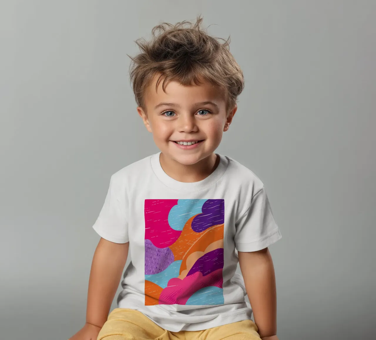 Wavy Abstract Pattern t-shirt bambini da Obs Canvas