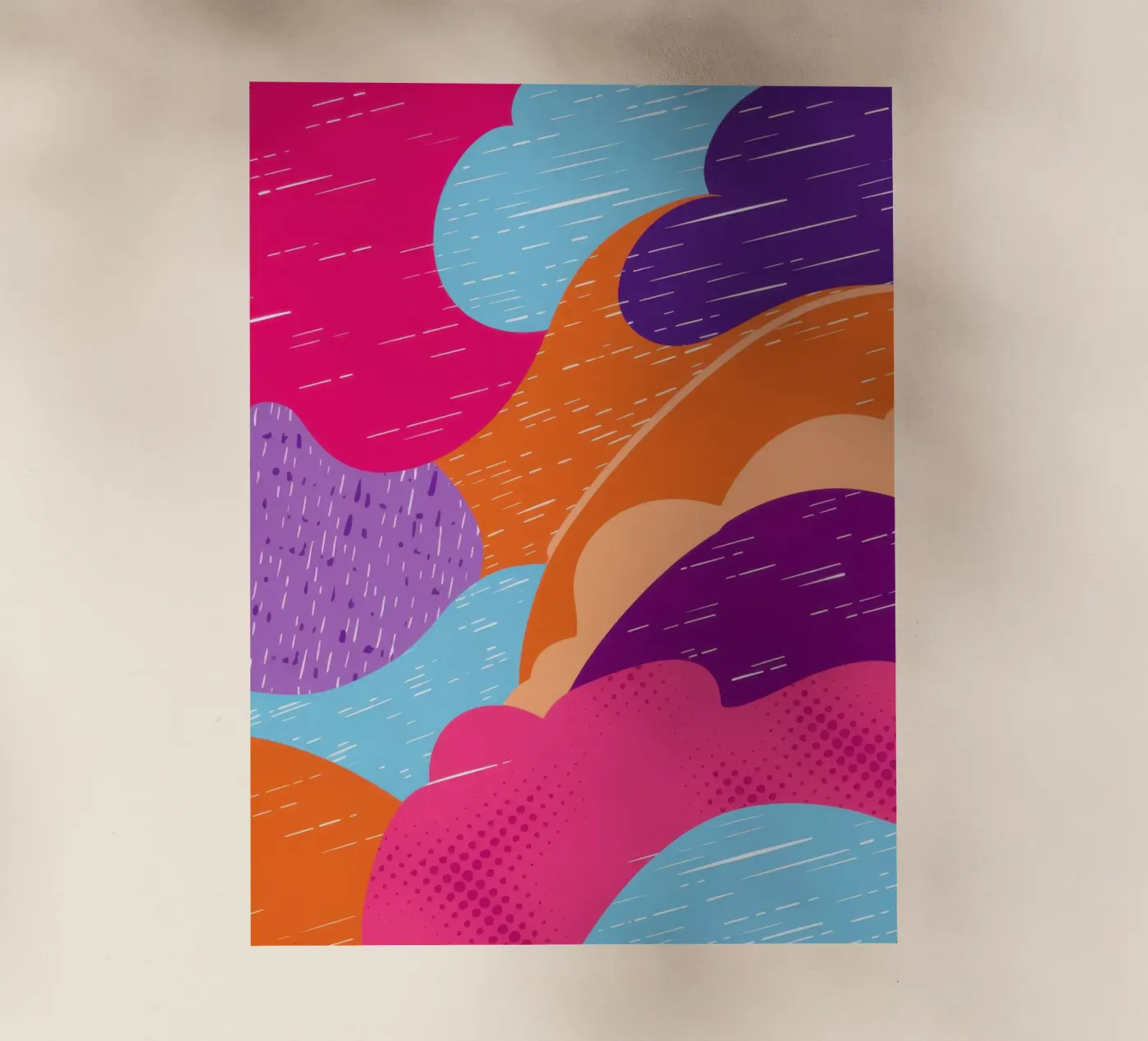 Motivo astratto ondulato pellicola backlit da Obs Canvas