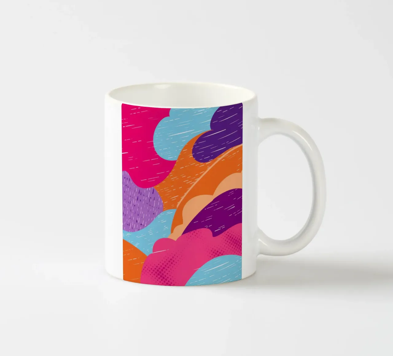 Wavy Abstract Pattern ceramic mug by Obs Canvas