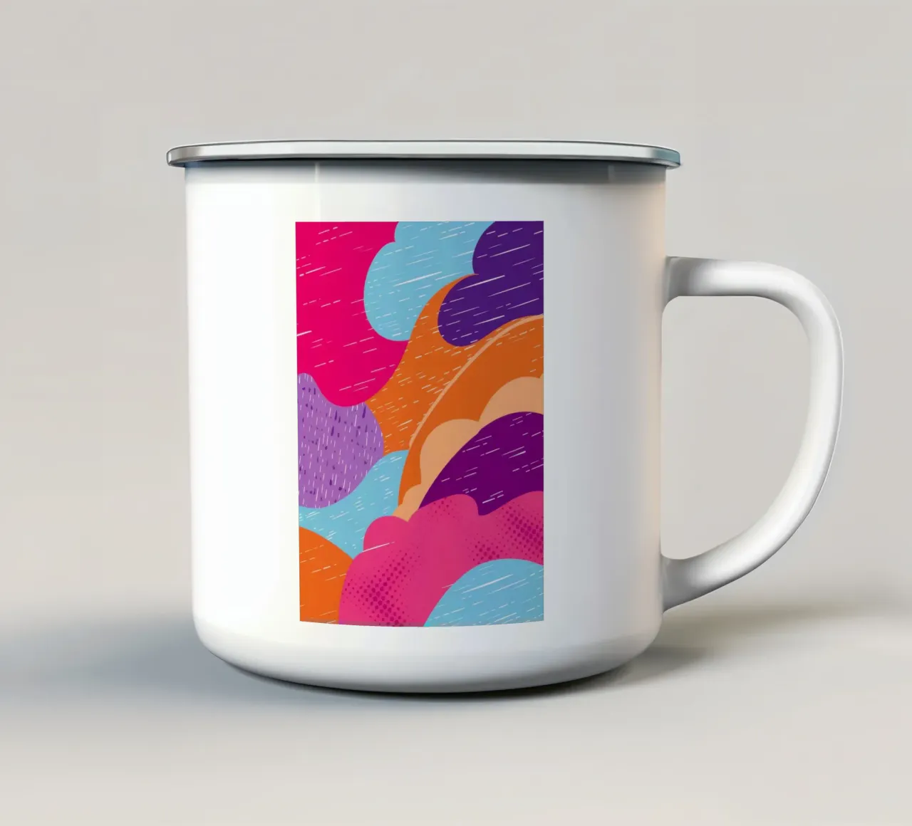 Wavy Abstract Pattern enamel mug by Obs Canvas