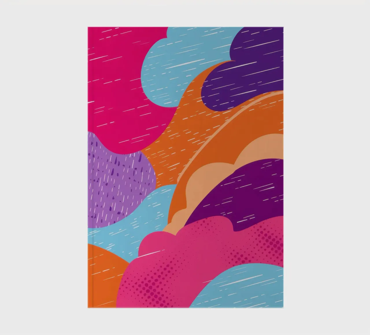 Wavy Abstract Pattern notebook by Obs Canvas
