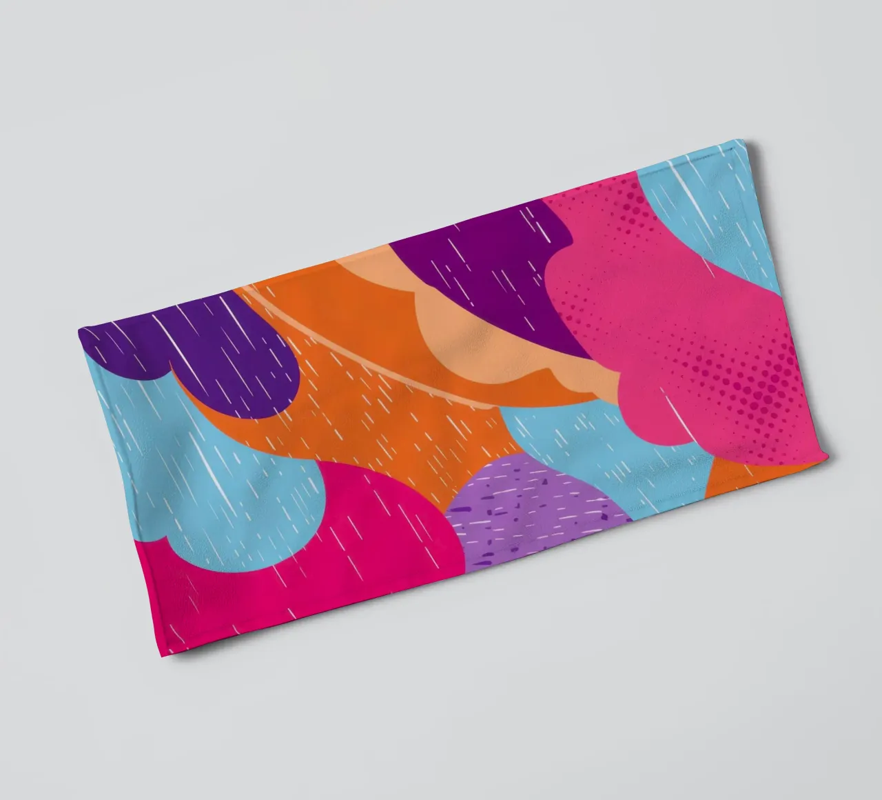 Wavy Abstract Pattern towel by Obs Canvas