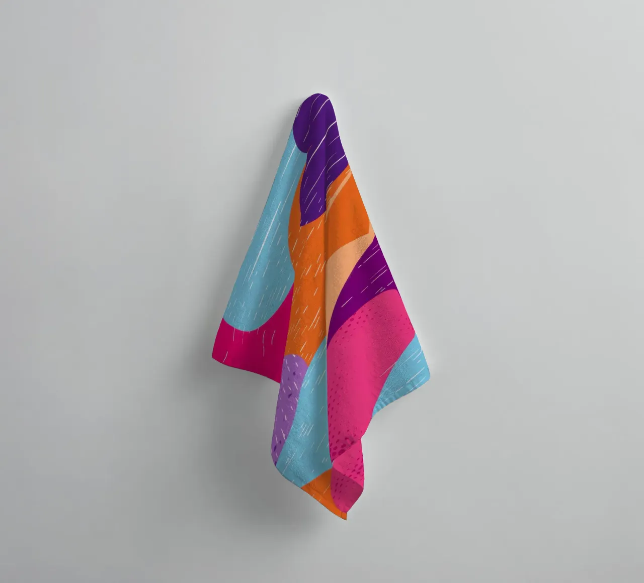 Wavy Abstract Pattern towel by Obs Canvas