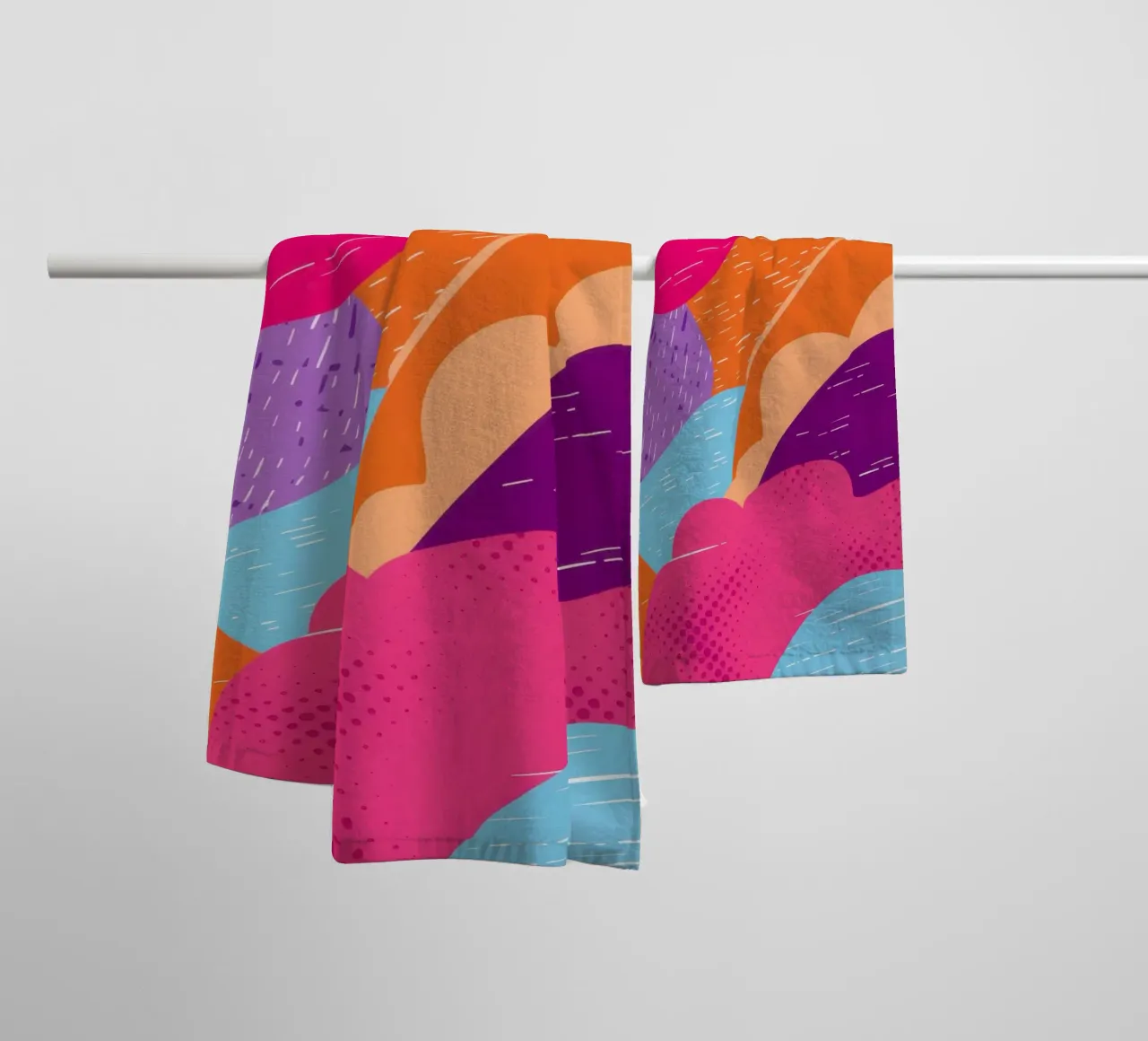 Wavy Abstract Pattern towel by Obs Canvas