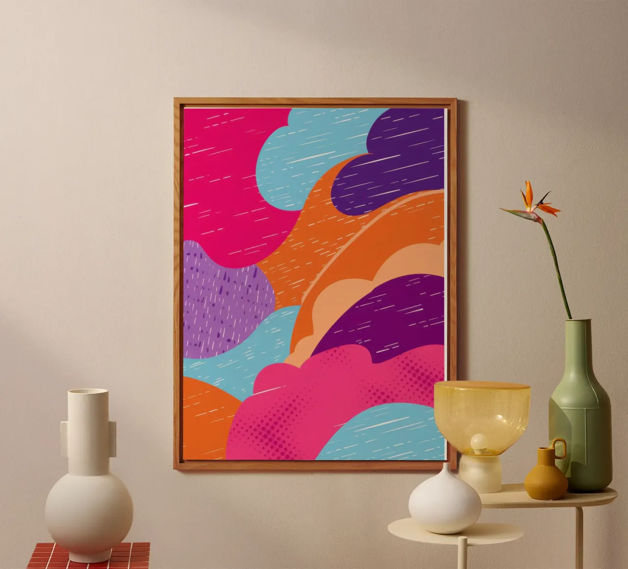 Wavy Abstract Pattern pannello forex da Obs Canvas