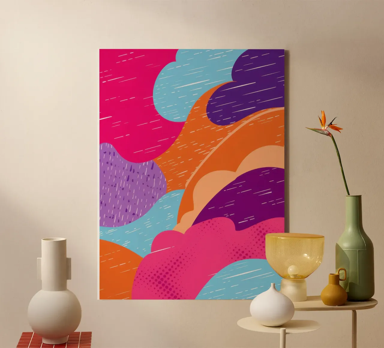 Wavy Abstract Pattern canvas by Obs Canvas