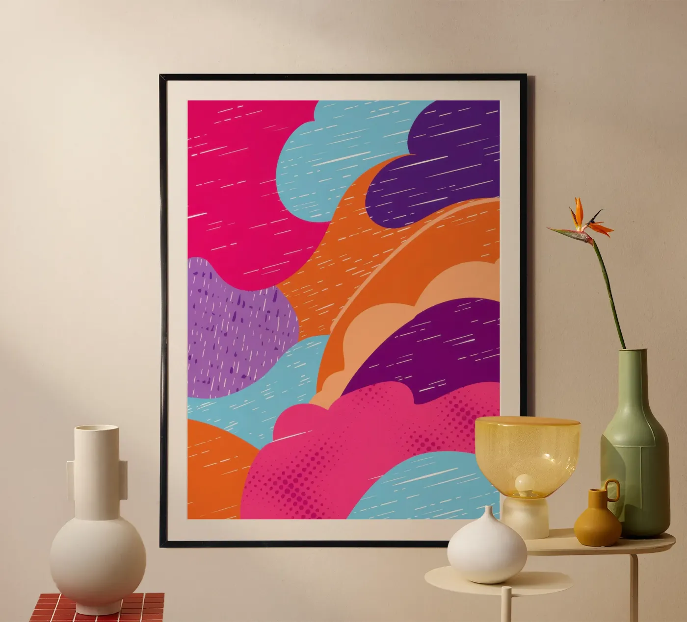 Wavy Abstract Pattern poster by Obs Canvas
