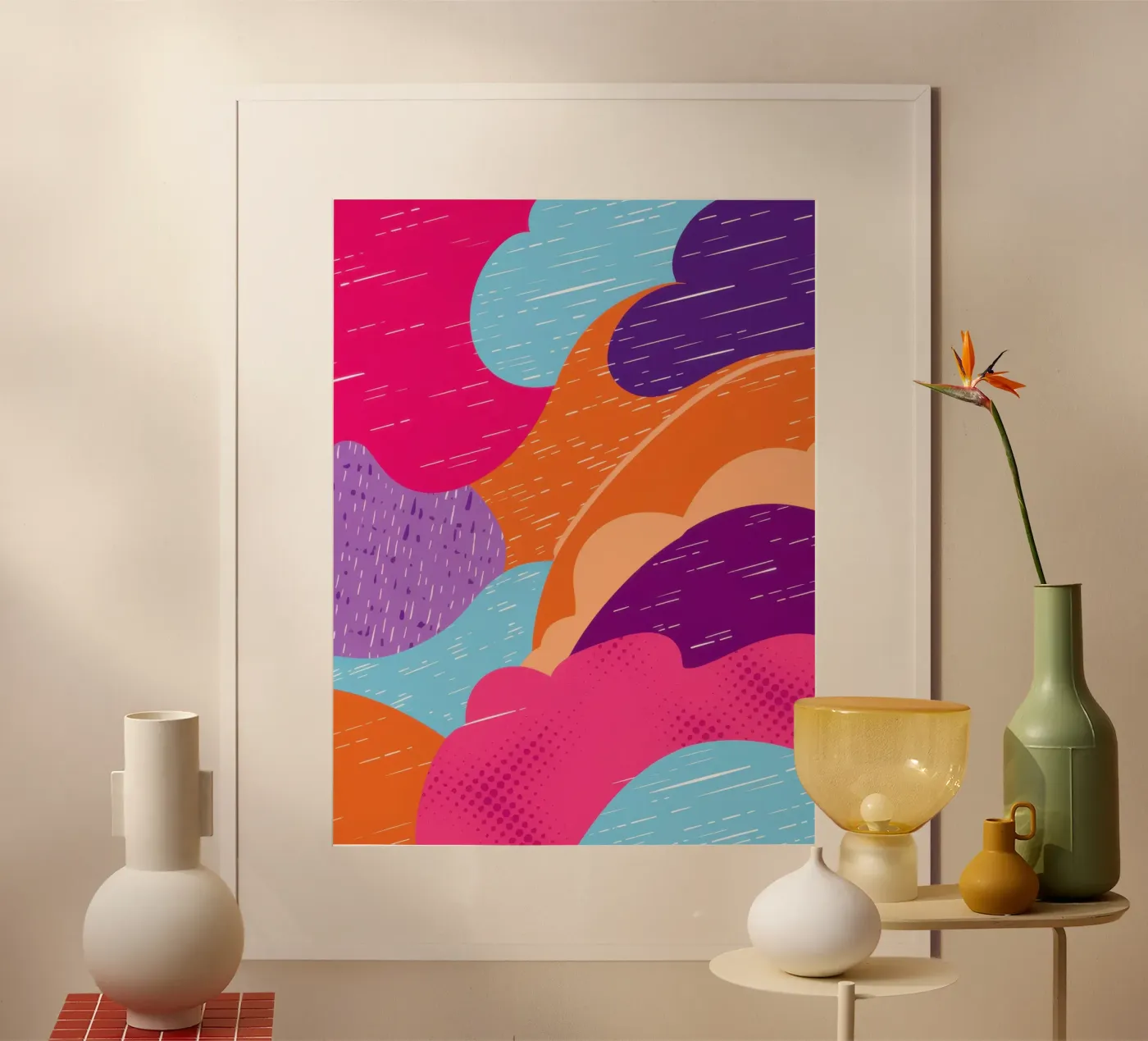 Wavy Abstract Pattern poster by Obs Canvas