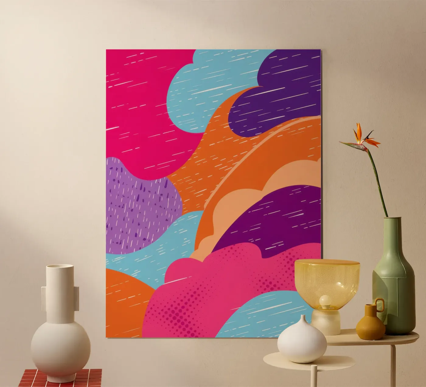 Wavy Abstract Pattern poster by Obs Canvas