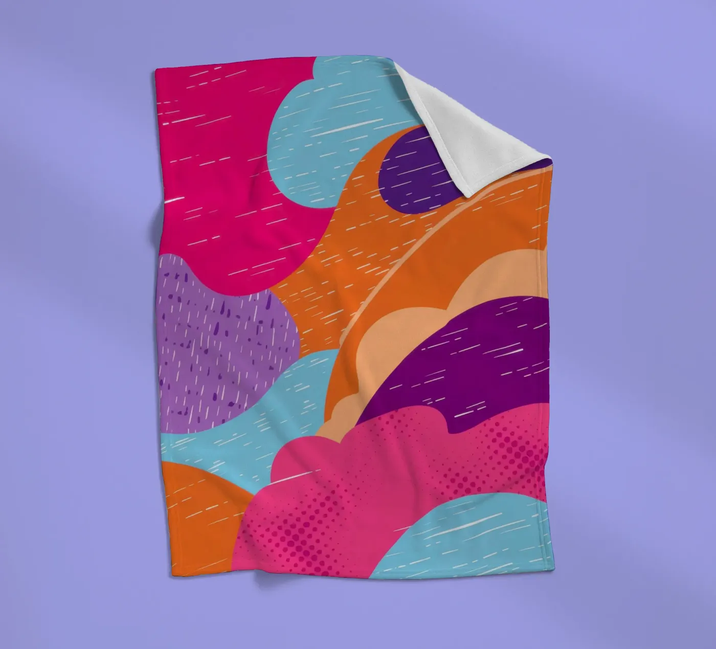 Gewelltes abstraktes Muster Fleecedecke von Obs Canvas