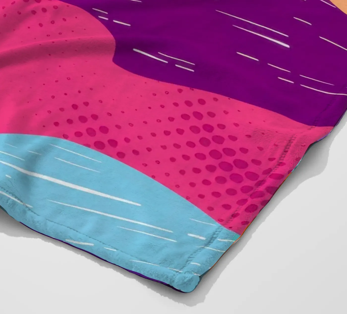 Gewelltes abstraktes Muster Fleecedecke von Obs Canvas