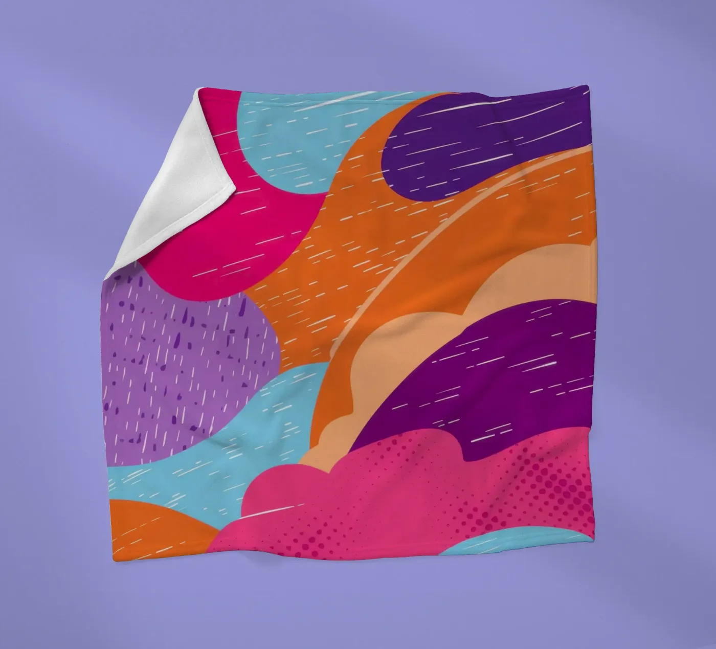 Gewelltes abstraktes Muster Fleecedecke von Obs Canvas