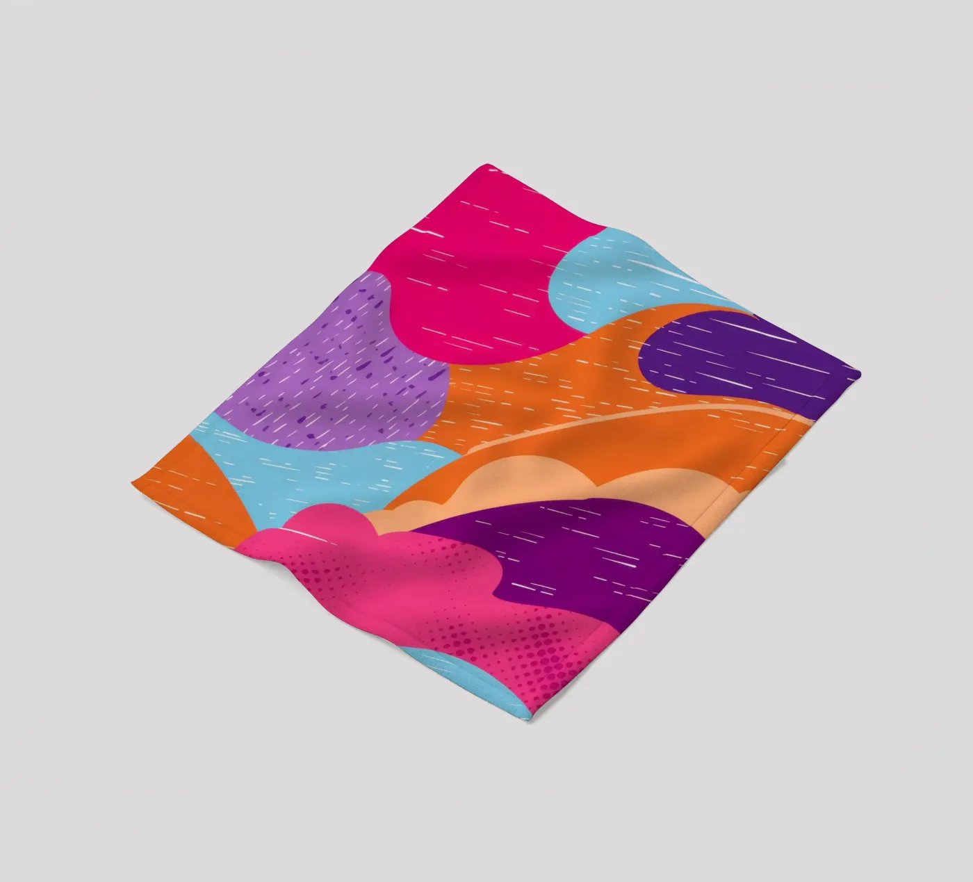 Gewelltes abstraktes Muster Fleecedecke von Obs Canvas