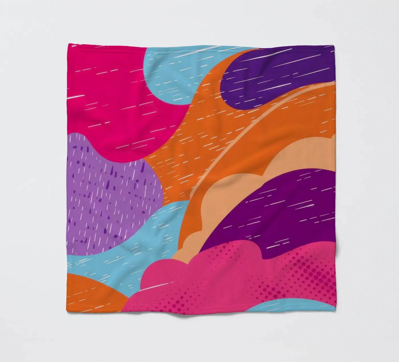 Gewelltes abstraktes Muster Fleecedecke von Obs Canvas