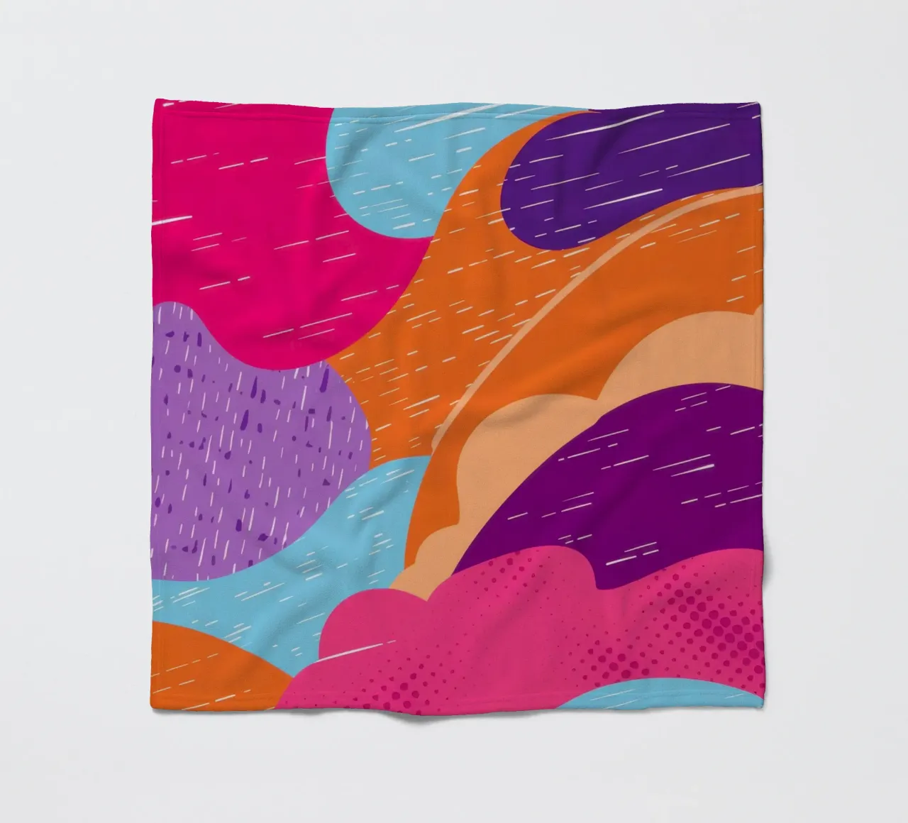 Gewelltes abstraktes Muster Fleecedecke von Obs Canvas