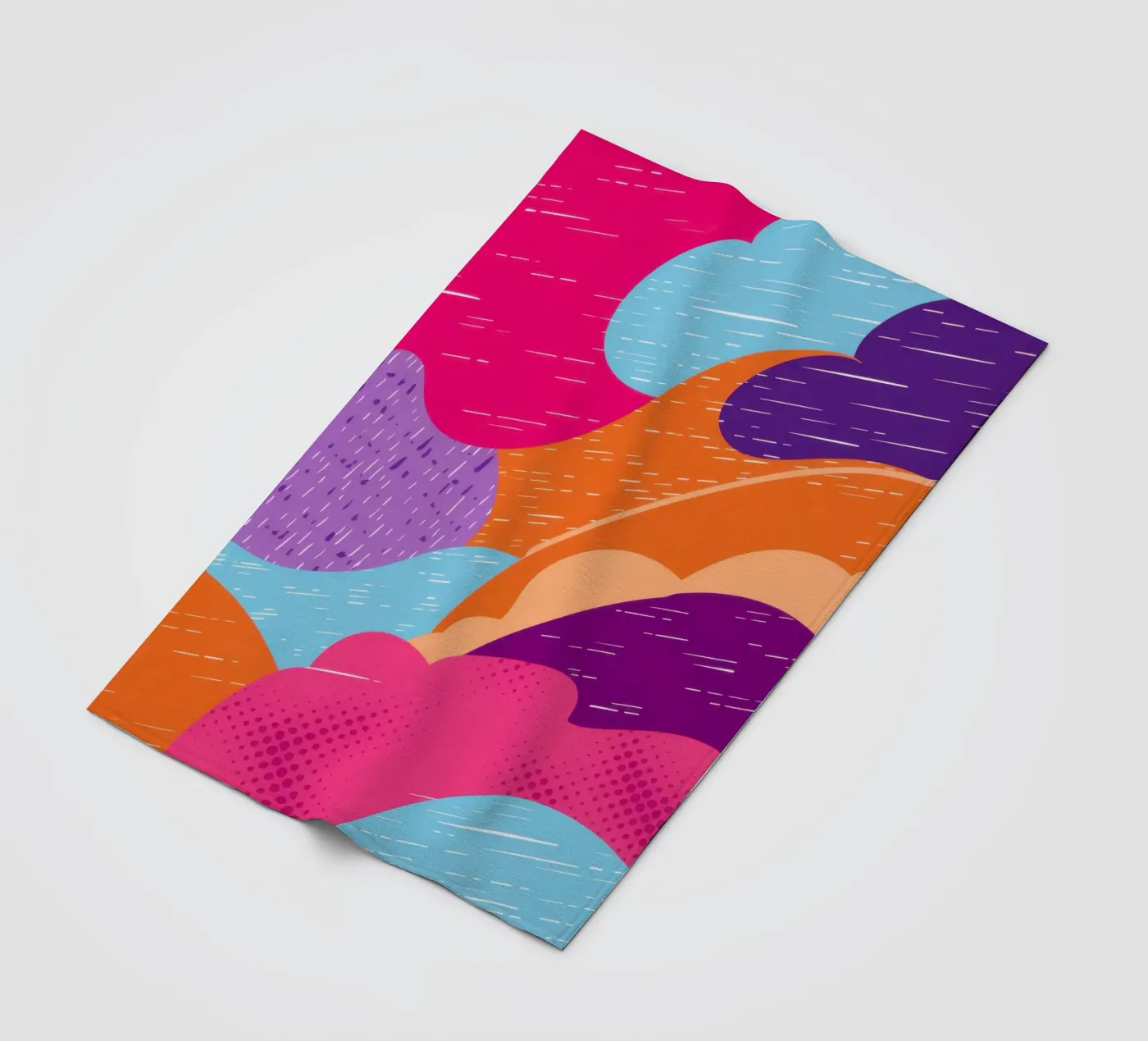 Gewelltes abstraktes Muster Fleecedecke von Obs Canvas