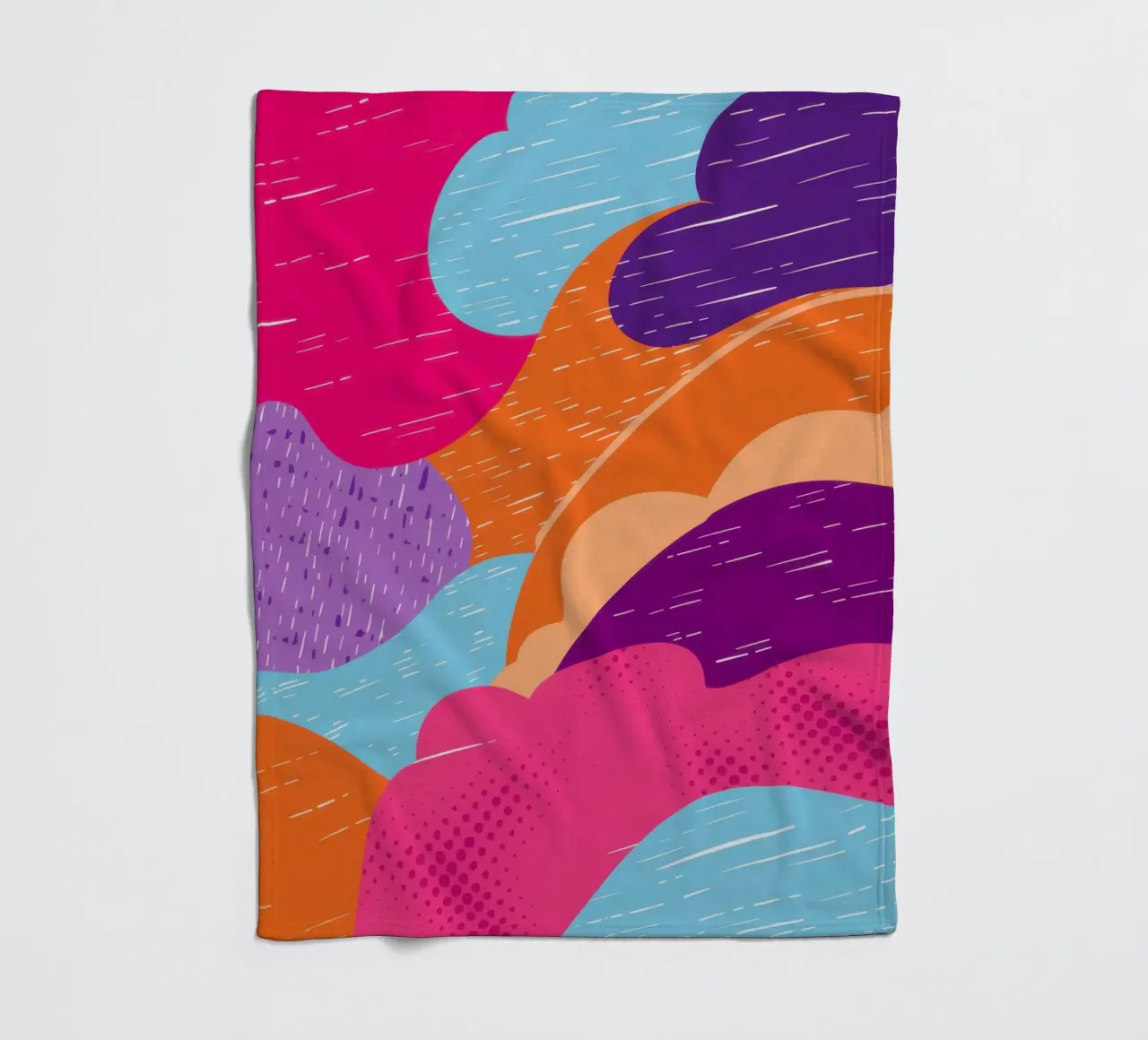 Gewelltes abstraktes Muster Fleecedecke von Obs Canvas