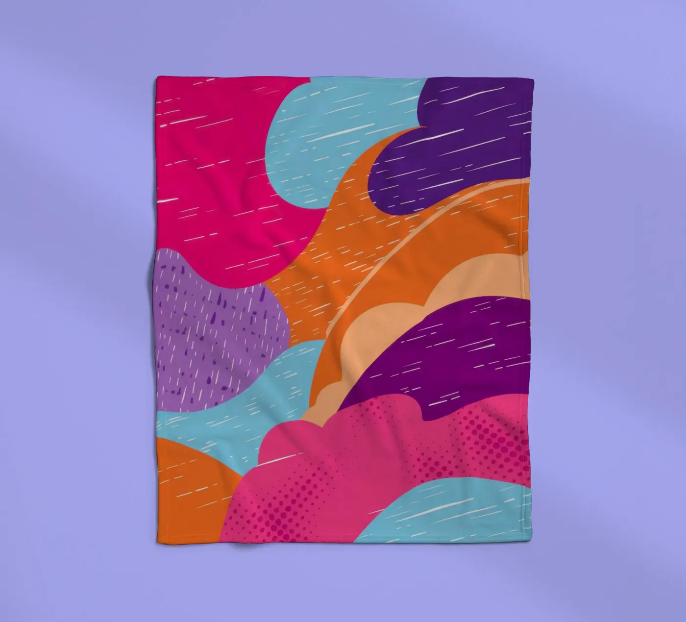 Gewelltes abstraktes Muster Fleecedecke von Obs Canvas