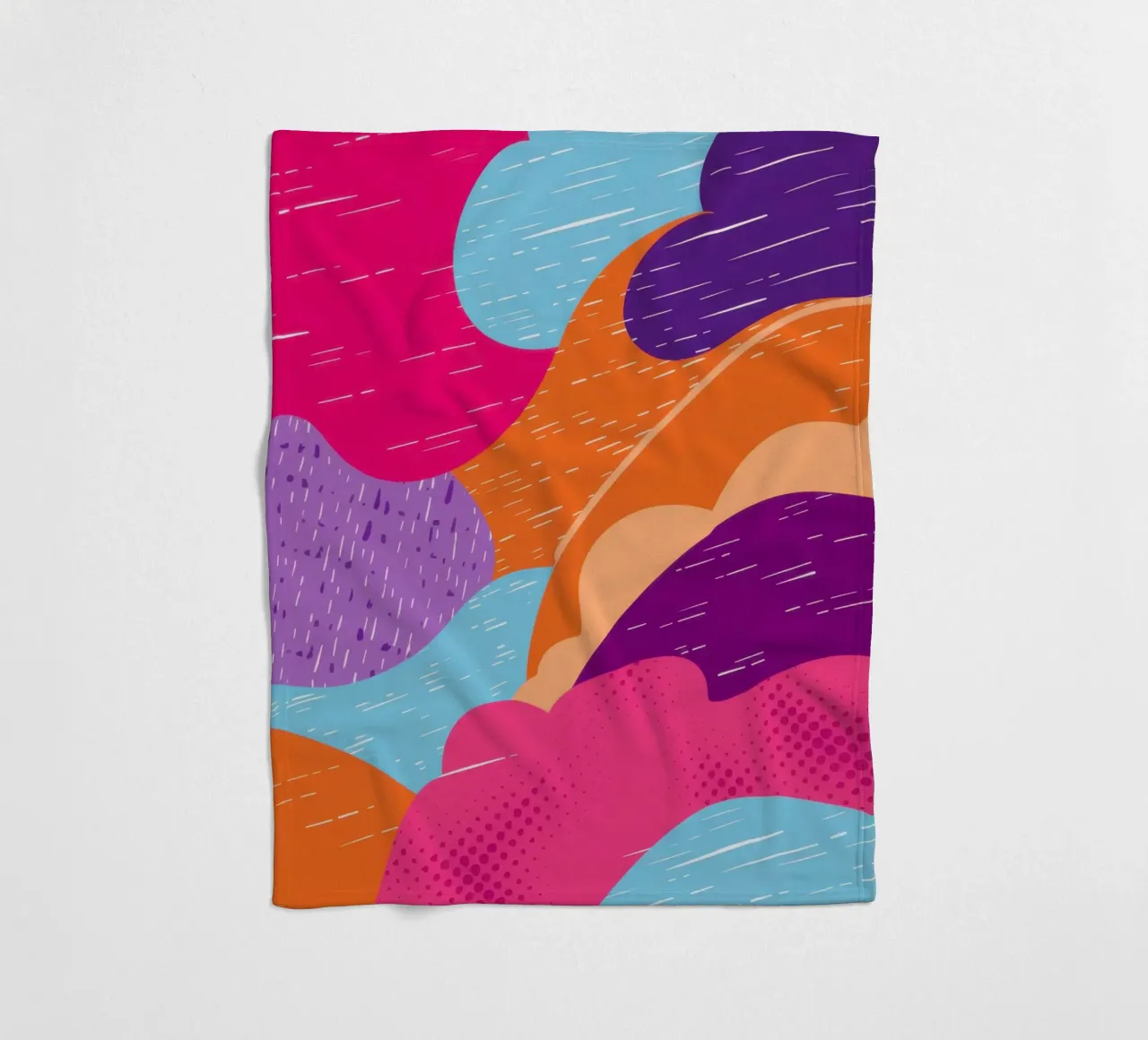 Gewelltes abstraktes Muster Fleecedecke von Obs Canvas