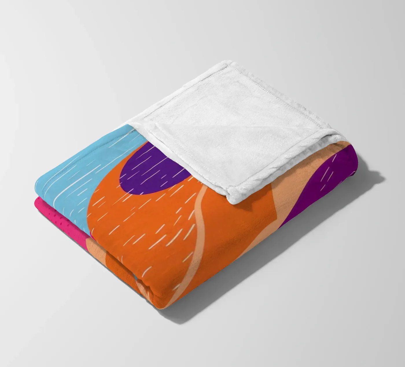 Gewelltes abstraktes Muster Fleecedecke von Obs Canvas