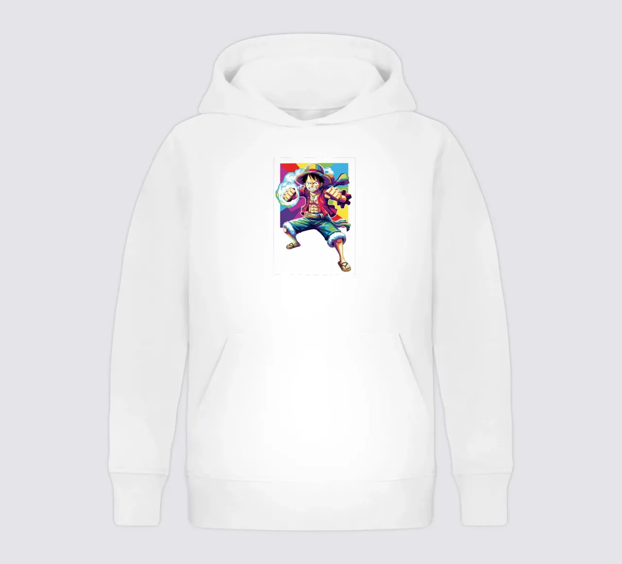 One Piece- Monkey D. Luffy art (1) felpa bambino con cappuccio da Hantamrata