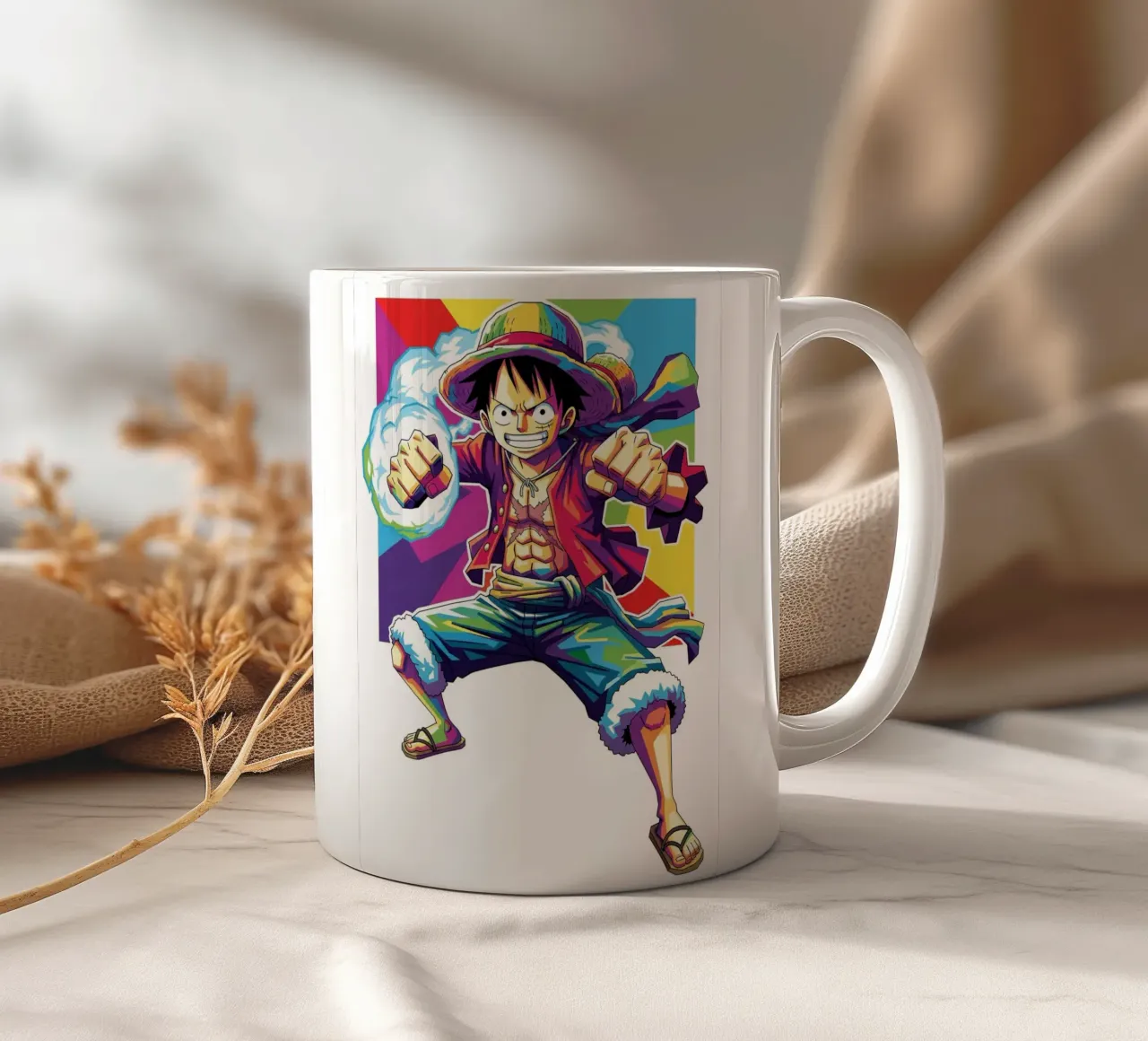 One Piece- Monkey D. Luffy art (1) tazza in ceramica da Hantamrata