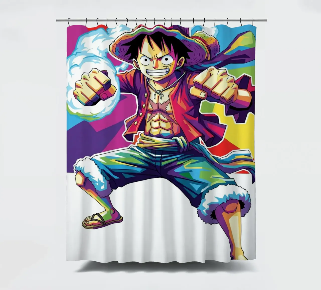 One Piece- Monkey D. Luffy art (1) tenda da doccia da Hantamrata