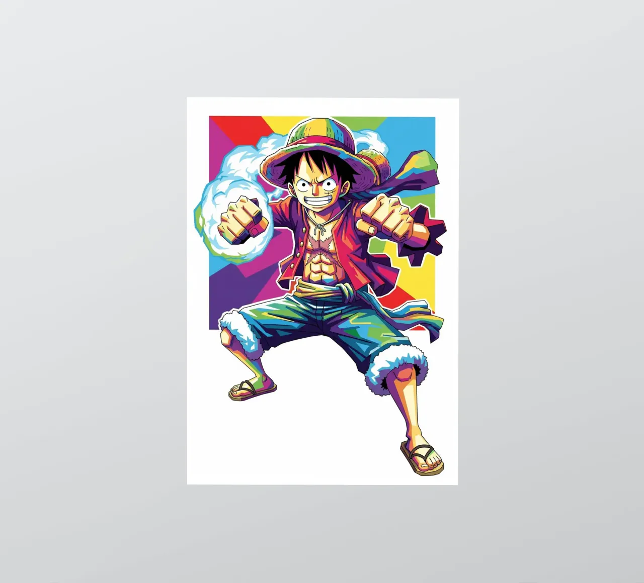 One Piece- Monkey D. Luffy art (1) adesivo da Hantamrata