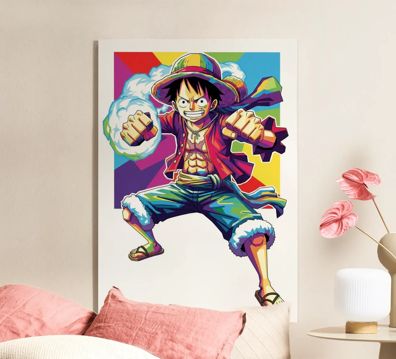 One Piece- Monkey D. Luffy art (1) plexiglass da Hantamrata