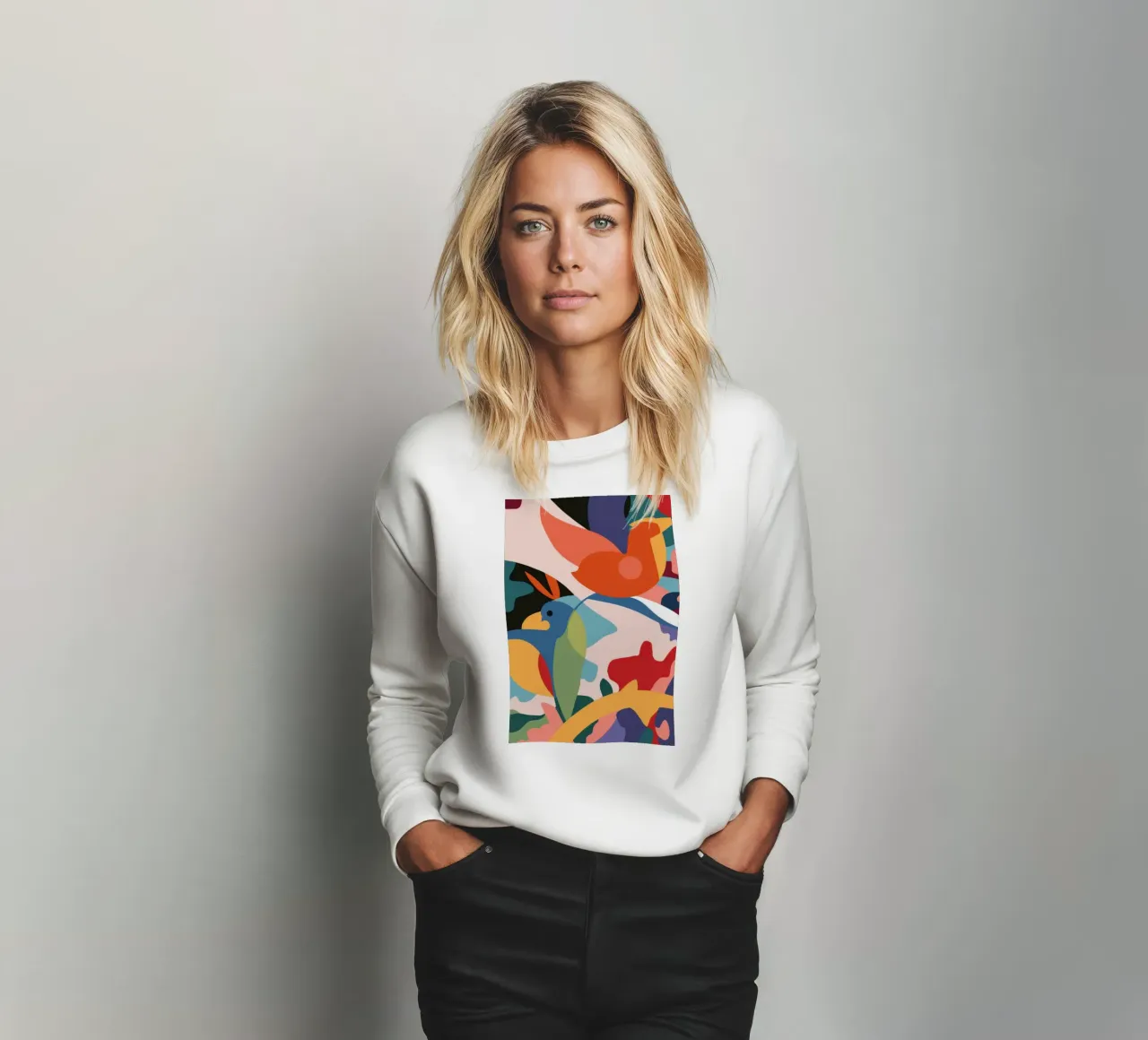 Avian Leaf Abstract Sweatshirt von Lunar Valentina
