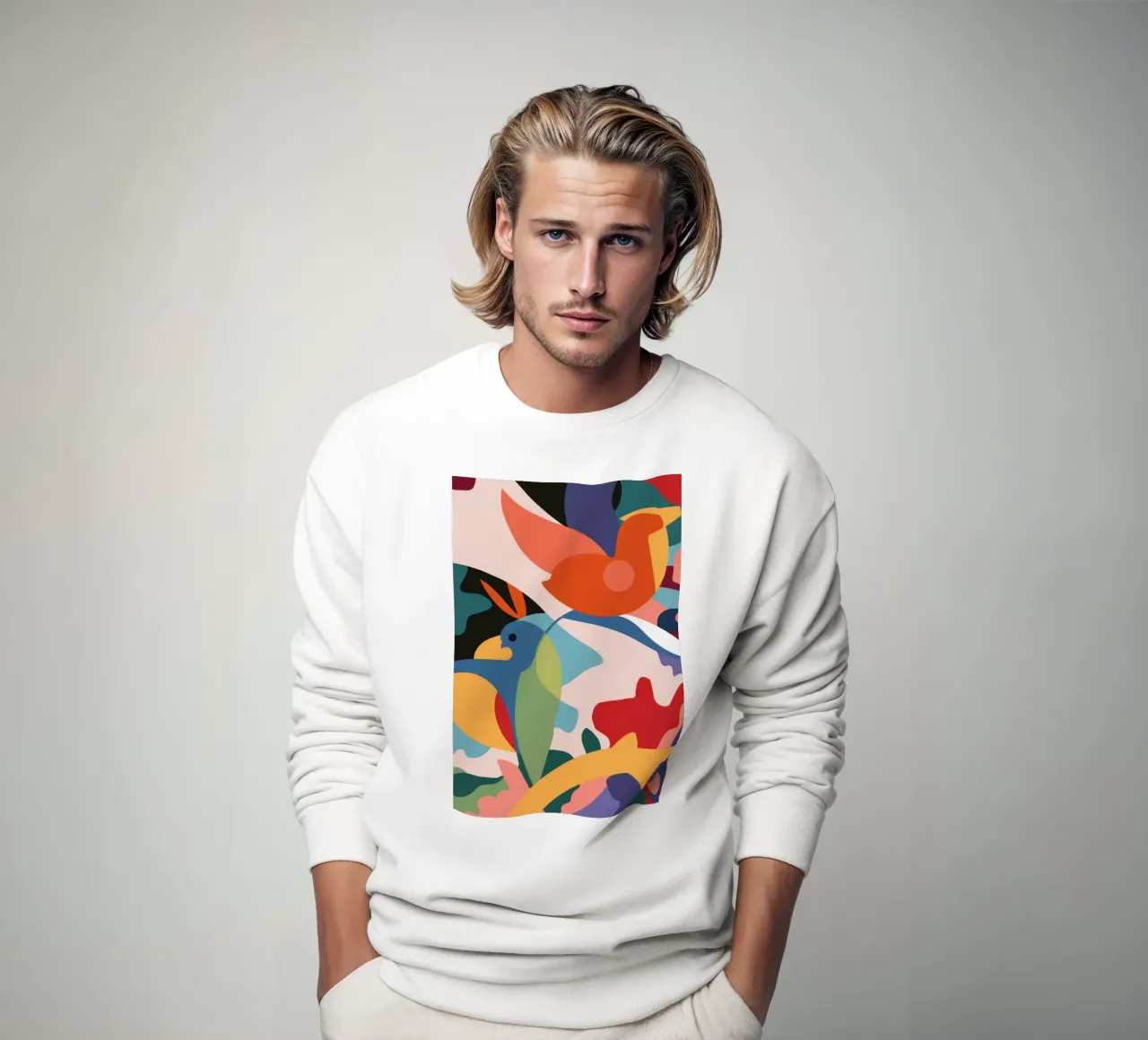 Avian Leaf Abstract Sweatshirt von Lunar Valentina