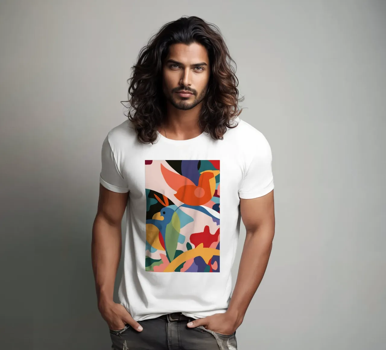 Avian Leaf Abstract T-Shirt von Lunar Valentina