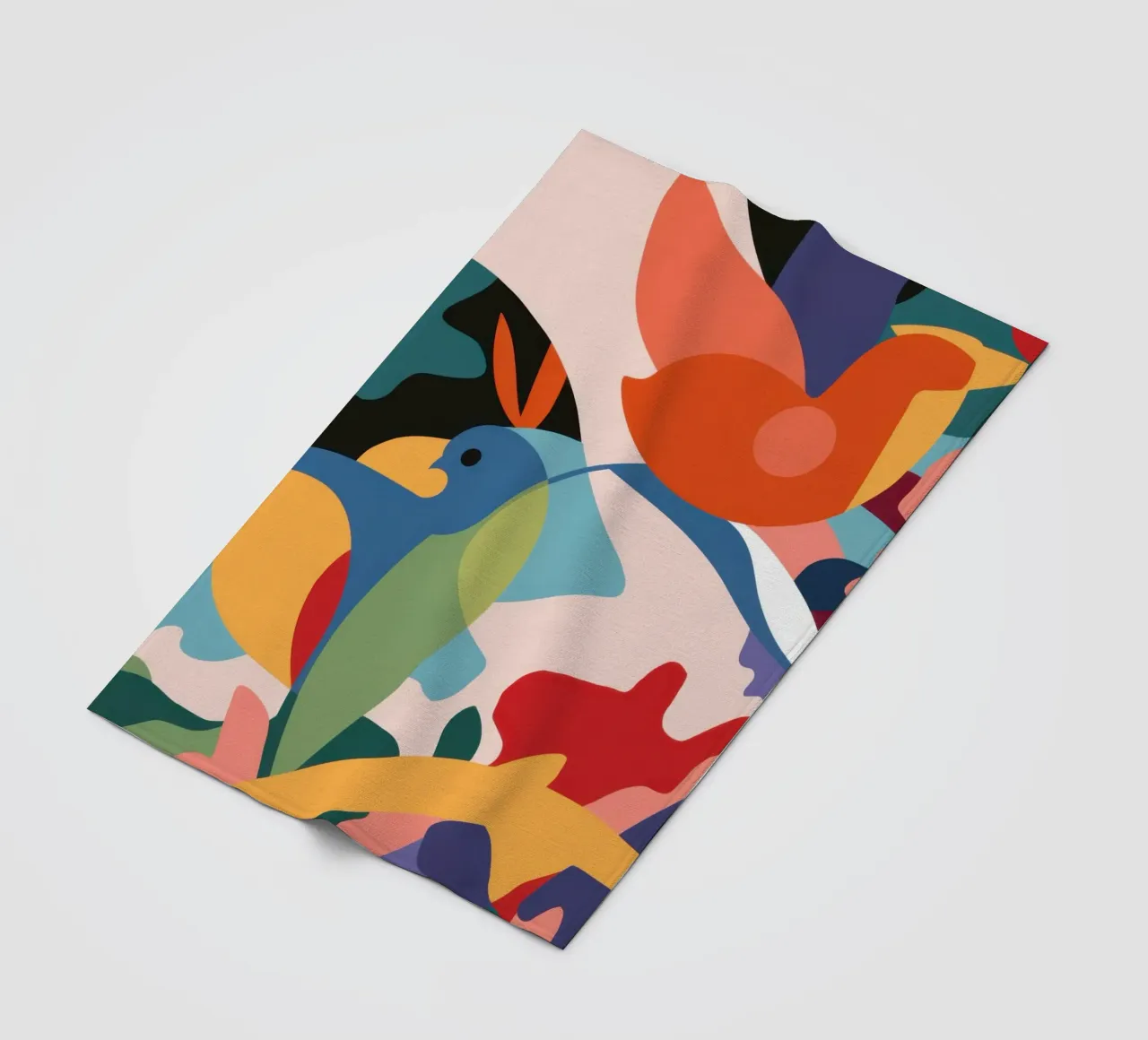 Avian Leaf Abstract Fleecedecke von Lunar Valentina