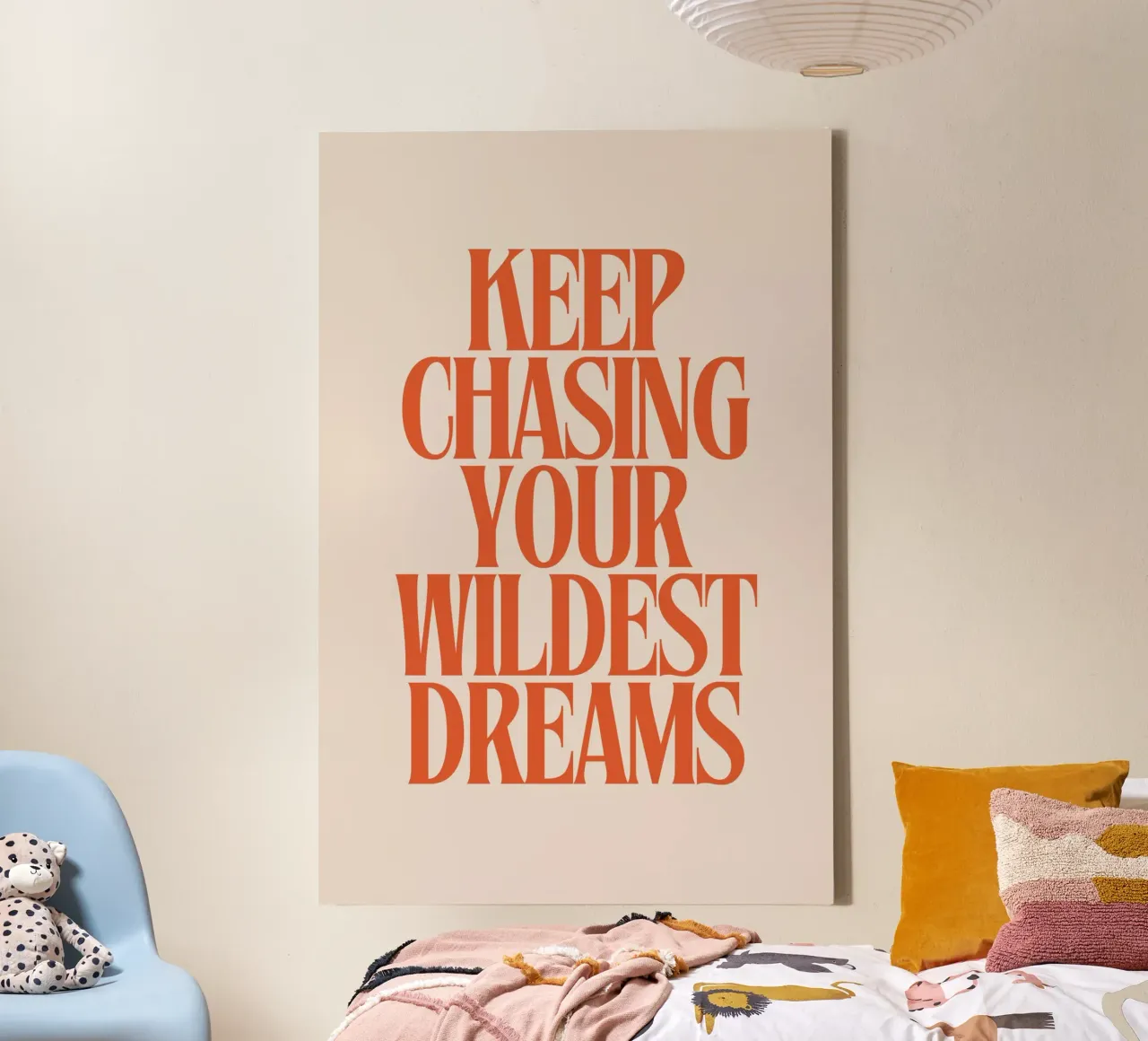 Keep Chasing Your Wildest Dreams tela con Cornice a cassetta da Mottos by Sinan Saydik