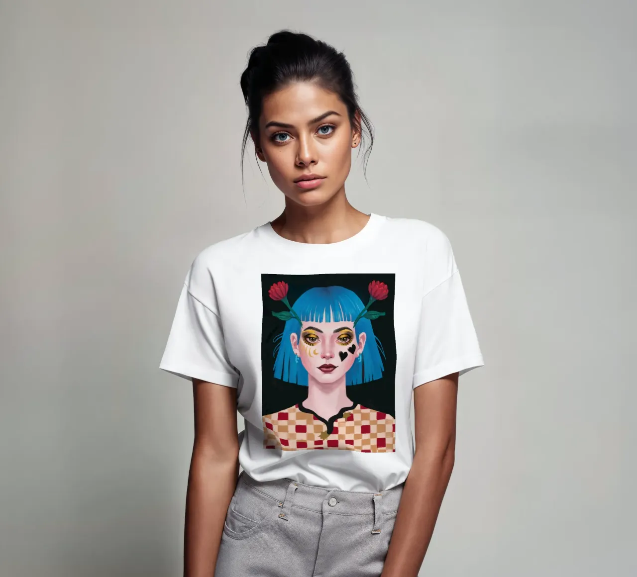 Sguardo azzurro e malinconico t-shirt da Gaia Viesta