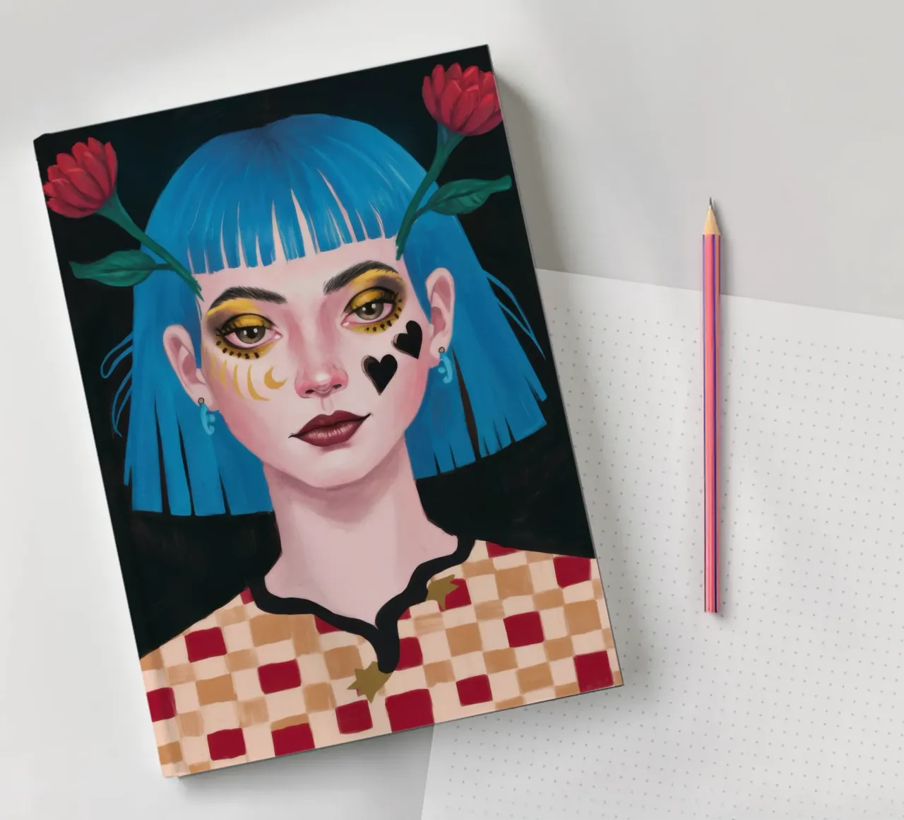 Azure Melancholy Gaze notebook by Gaia Viesta