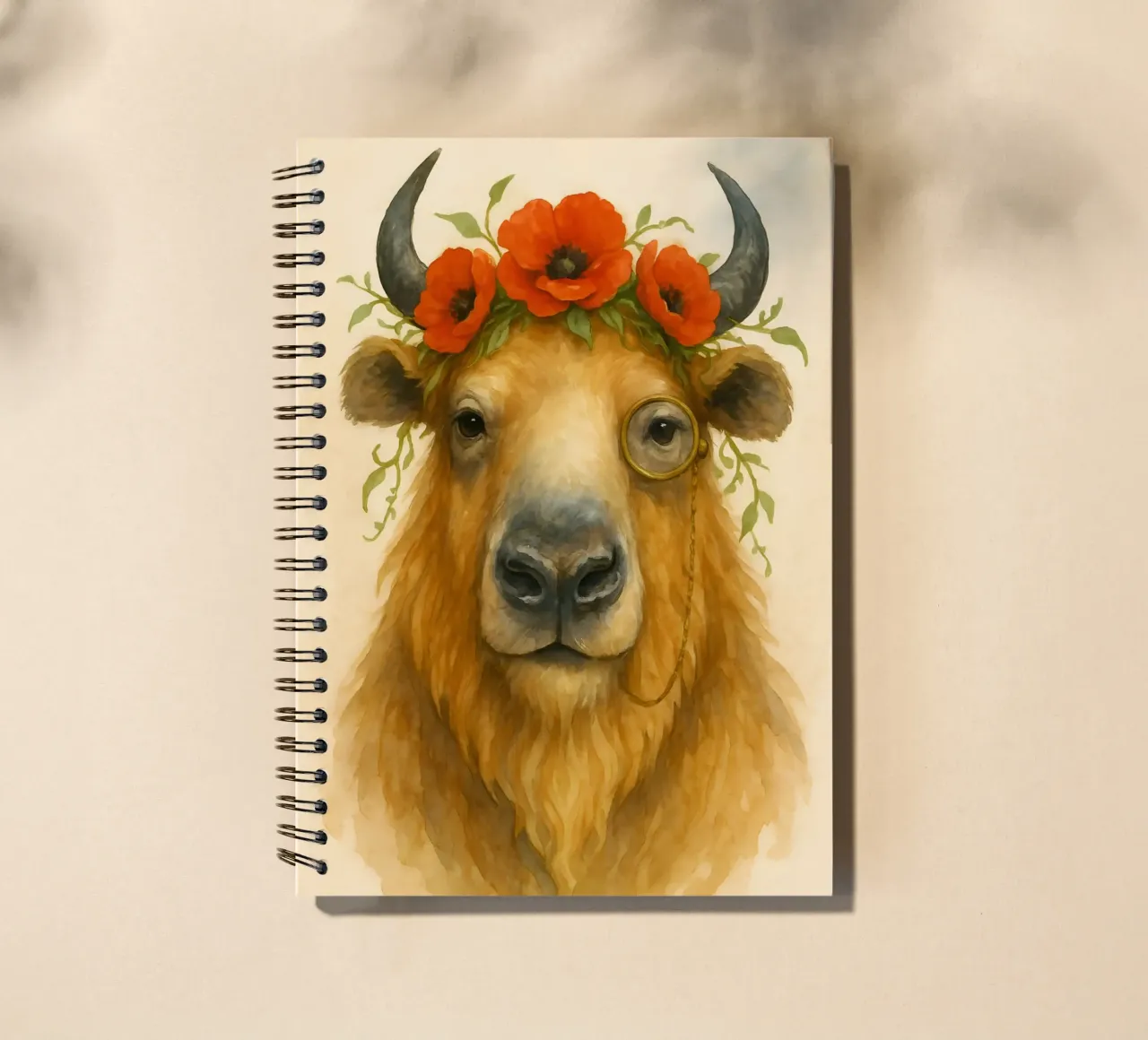 Bison of Bloom & Wisdom spiral notebook by Graceful Desine
