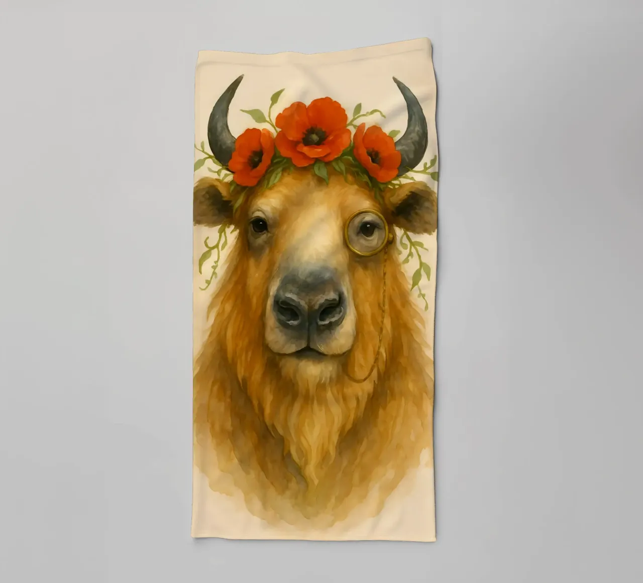 Bisonte della fioritura e della saggezza asciugamano da bagno da Graceful Desine