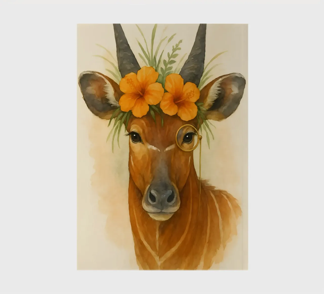 The Noble Antelope of Tropic Bloom notebook by Graceful Desine