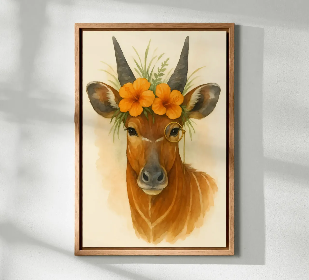 The Noble Antelope of Tropic Bloom alu-dibond by Graceful Desine