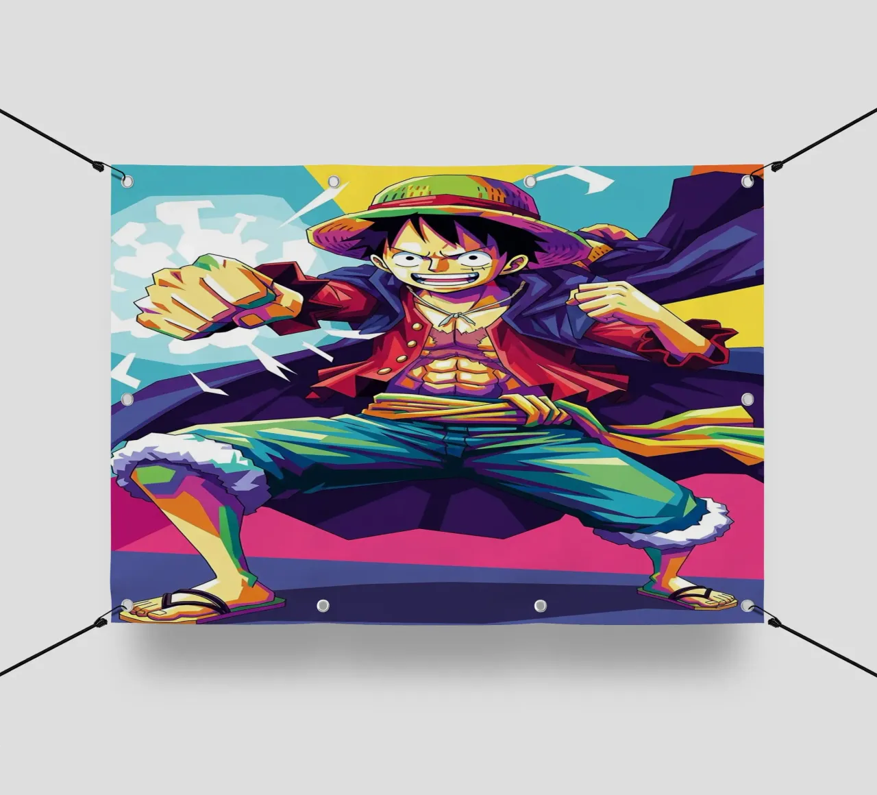 One Piece - Monkey D Luffy art (2) telo in pvc da Hantamrata