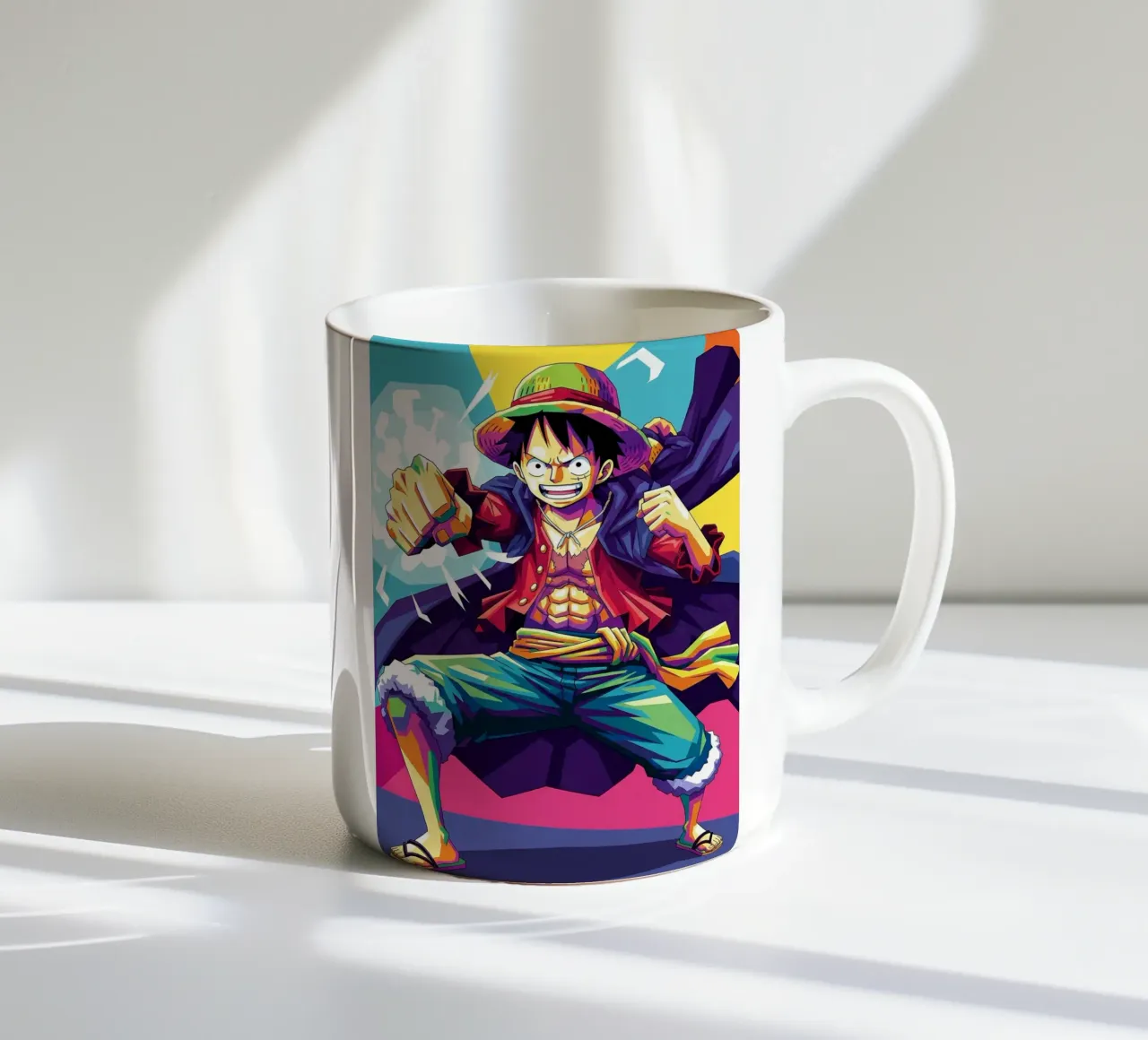 One Piece - Monkey D Luffy art (2) tazza in ceramica da Hantamrata
