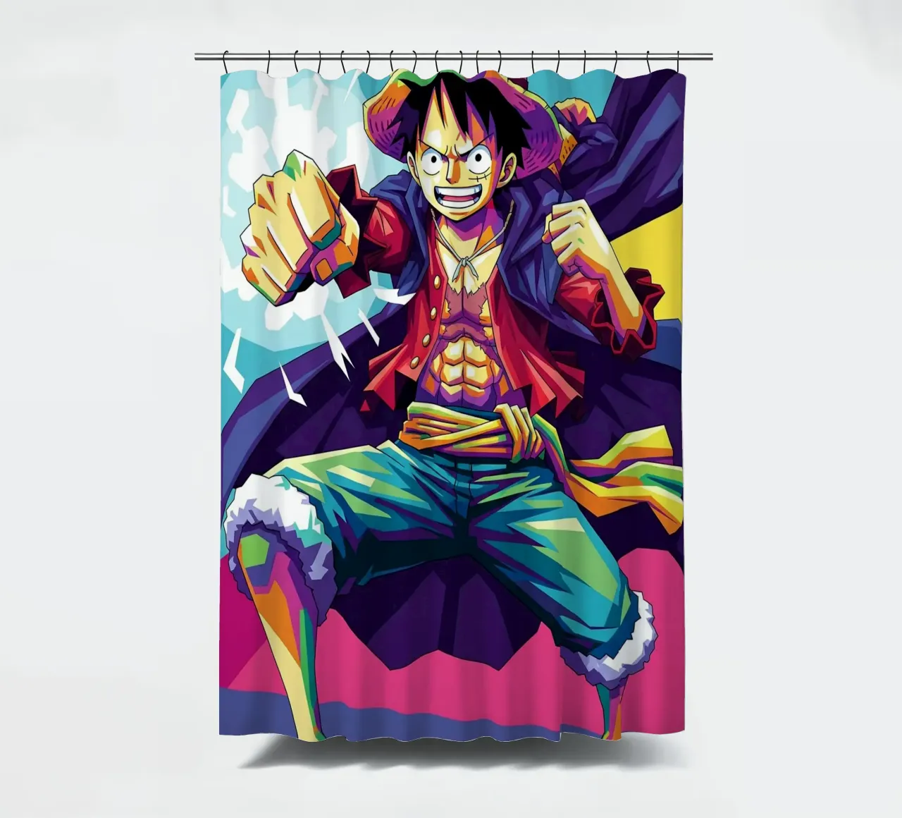One Piece - Monkey D Luffy art (2) tenda da doccia da Hantamrata