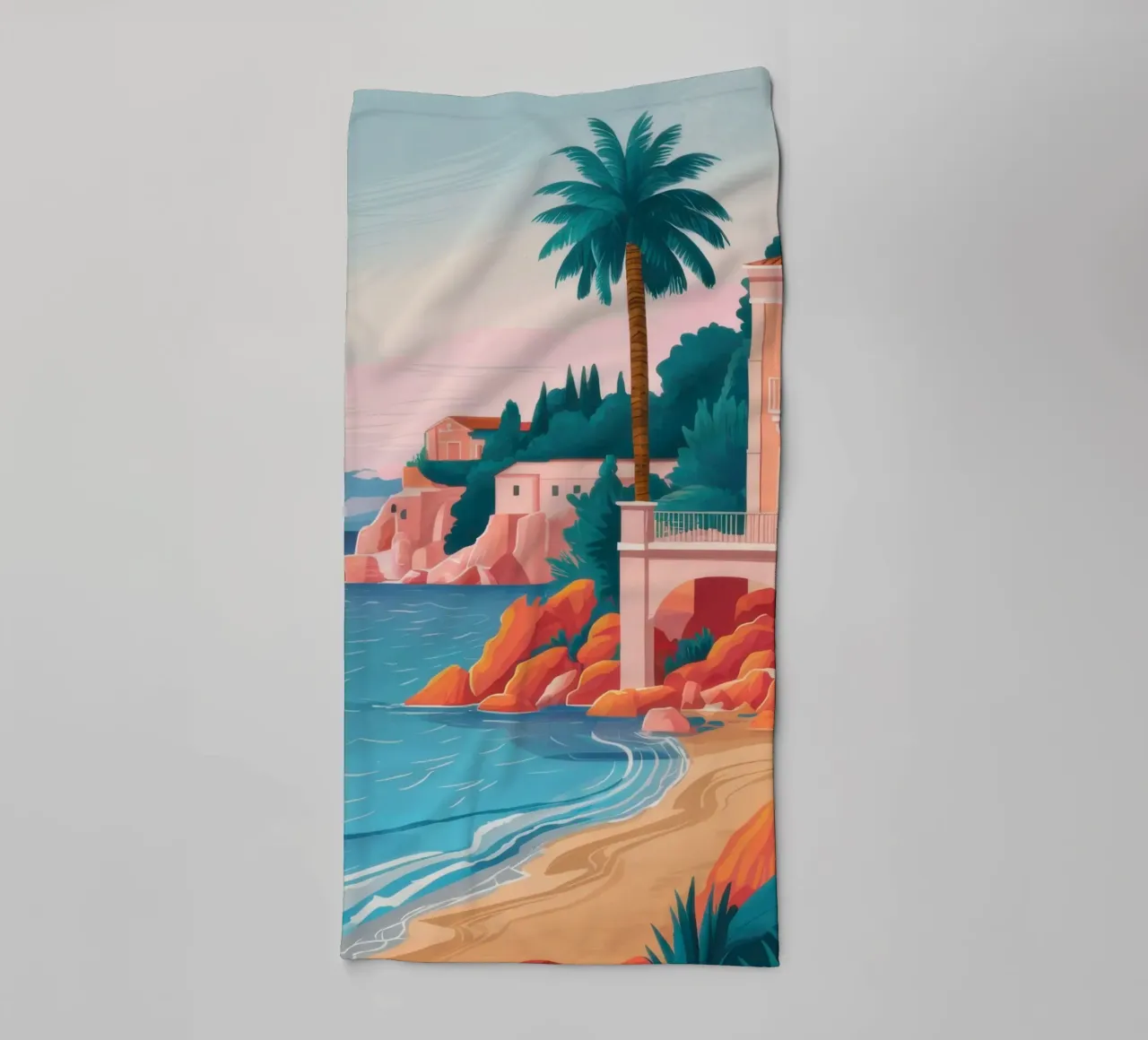 Vue de la sérénité côtière serviette de bain de Gaia Viesta